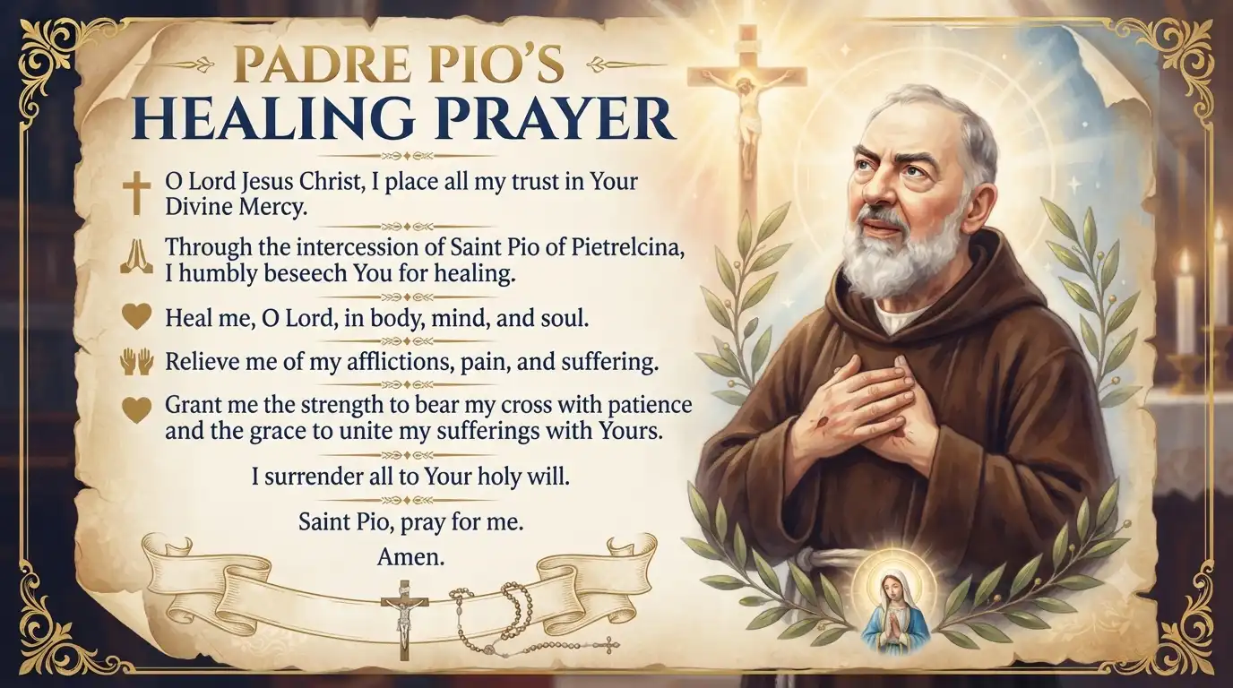healing prayer by padre pio