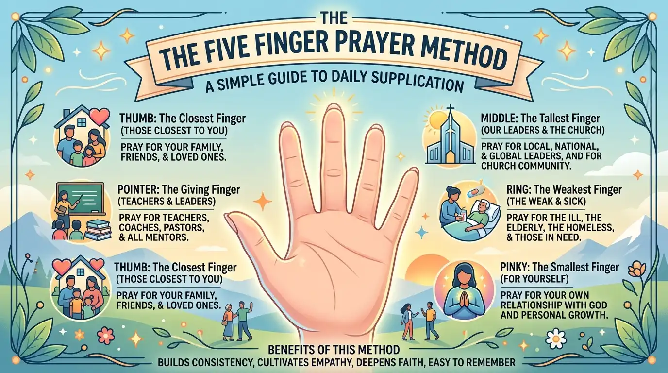 five finger prayer method